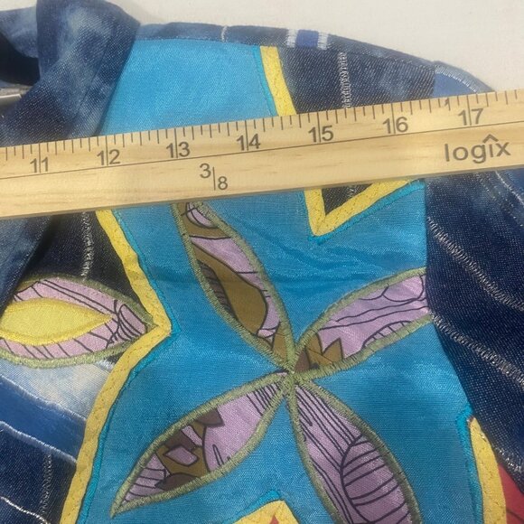 Drapers & Damons Floral Embroidered Jacket Womens Size L Lined Button Down Long - Picture 8 of 11